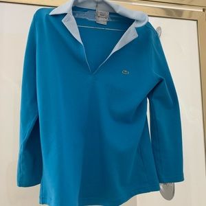 Lacroste Blue Long Sleeve Polo Top